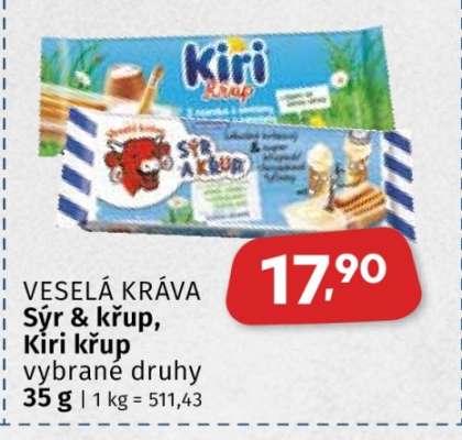 VESELÁ KRÁVA SÝR & KŘUP/KIRI KŘUP