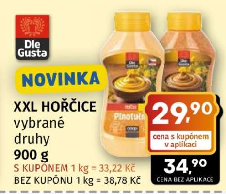 XXL HOŘČICE vybrané druhy