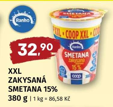 XXL ZAKYSANÁ SMETANA 15%