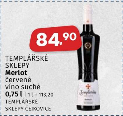TEMPLÁŘSKÉ SKLEPY Merlot