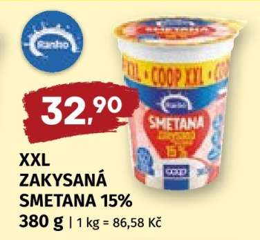 XXL ZAKYSANÁ SMETANA 15%