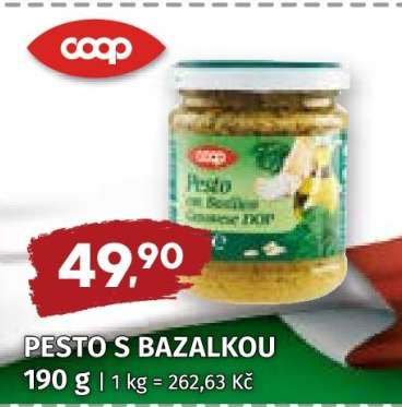 COOP Pesto s bazalkou