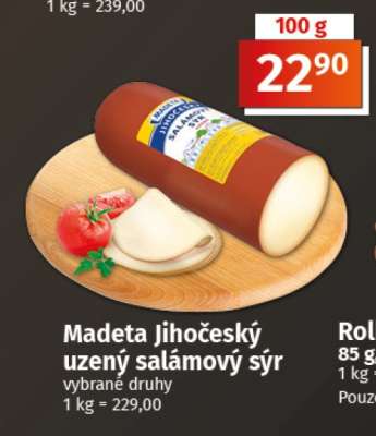 Madeta Jihočeský uzený salámový sýr