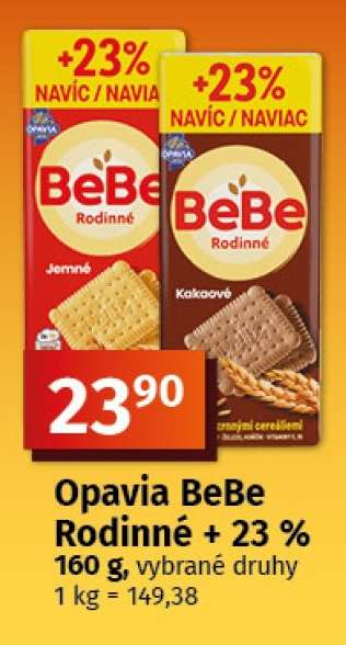 Opavia BeBe Rodinné + 23 %