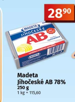 Madeta Jihočeské AB 78%