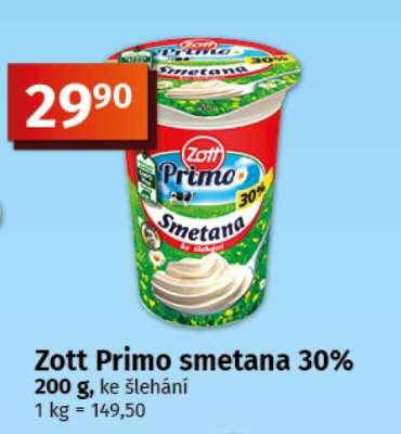 Zott Primo smetana 30%