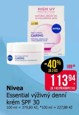Nivea Essential výživný denní krém SPF 30