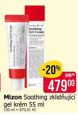Mizon Soothing zklidňující gel krém 55 ml