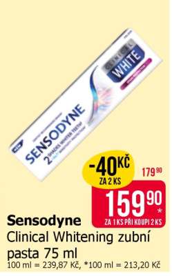 Sensodyne Clinical Whitening zubní pasta 75 ml