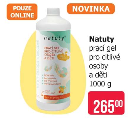 Natuty prací gel pro citlivé osoby a děti 1000 g