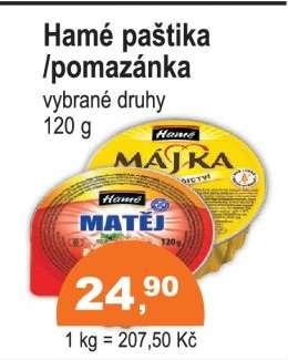 HAMÉ PAŠTIKA/POMAZÁNKA