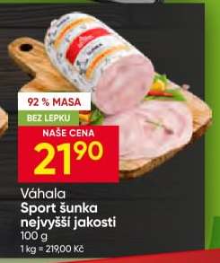 VÁHALA Sport šunka nejvyšší jakosti