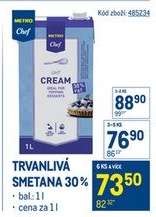 Trvanlivá smetana 30 %