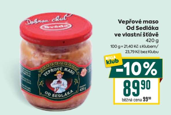 Vepřové maso od Sedláka ve vlastní šťávě