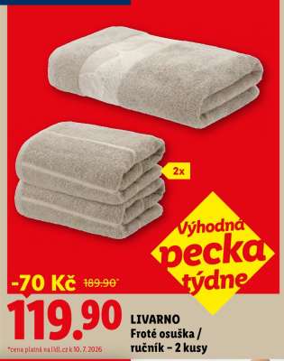 Livarno Froté osuška/ručník – 2 kusy
