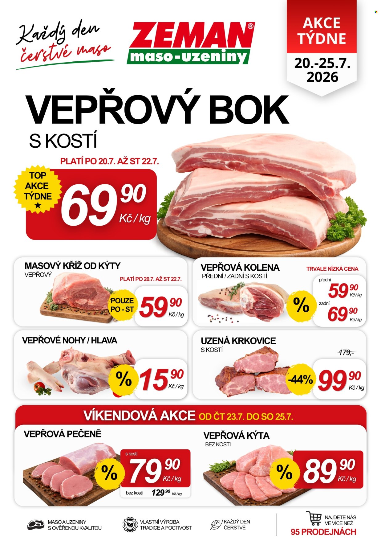 Leták ZEMAN maso-uzeniny - 20.7.2026 - 25.7.2026. Strana 1