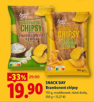 SNACK DAY Bramborové chipsy
