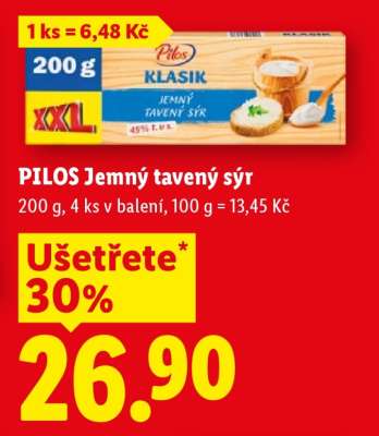 Pilos JEMNÝ TAVENÝ SÝR