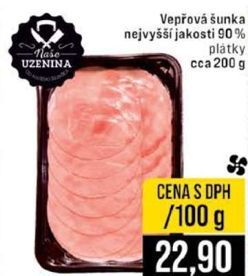Vepřová šunka nejvyšší jakosti 90%