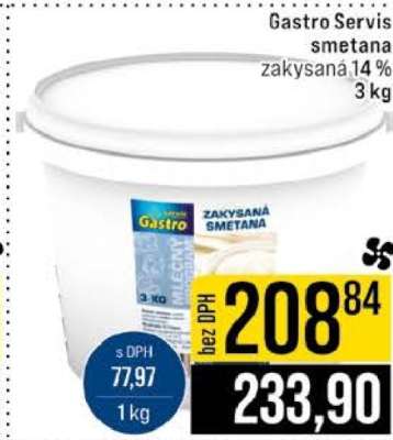 Gastro Servis smetana zakysaná 14% 3 kg