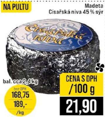 Madeta Císařská Niva 45 % sýr