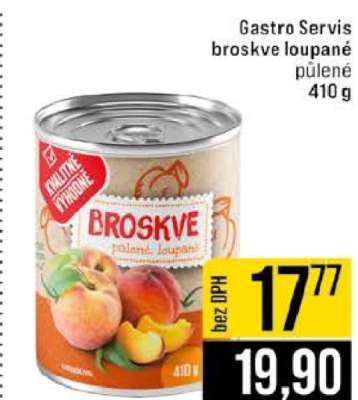 Gastro Servis broskve loupané půlené