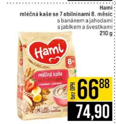Hami mléčná kaše se 7 obilninami 8. měsíc