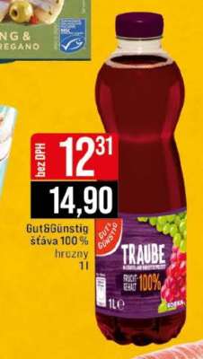 Gut&Günstig šťáva 100% hrozny