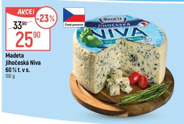 Madeta Jihočeská Niva 60% t. v s.