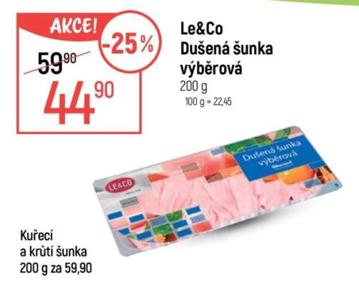 LE & CO DUŠENÁ ŠUNKA VÝBĚROVÁ