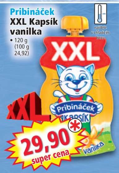 Pribináček XXL Kapsík vanilka