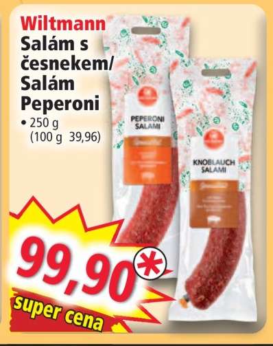 Wiltmann Salám s česnekem/Salám Peperoni