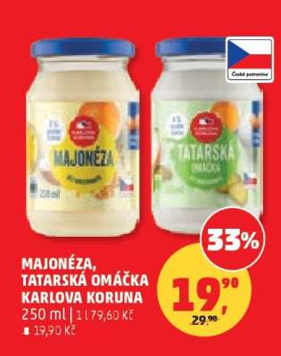 MAJONÉZA, TATARSKÁ OMÁČKA KARLOVA KORUNA
