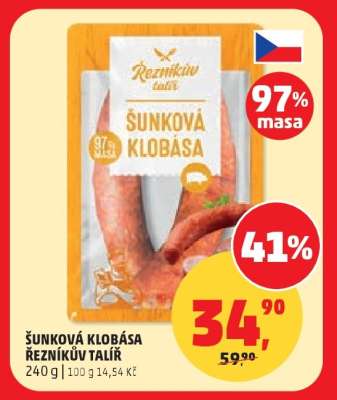 ŠUNKOVÁ KLOBÁSA ŘEZNÍKŮV TALÍŘ