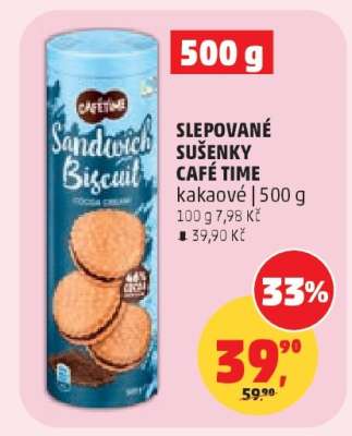 Slepené sušenky Café Time kakaové