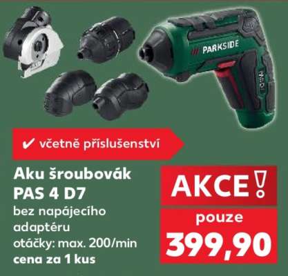 Aku šroubovák PAS 4 D7