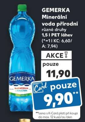 GEMERKA Minerální voda přírodní