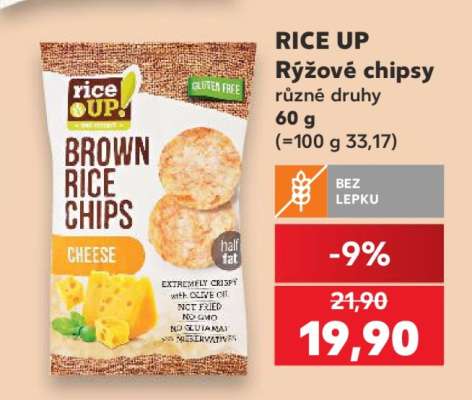 RICE UP Rýžové chipsy