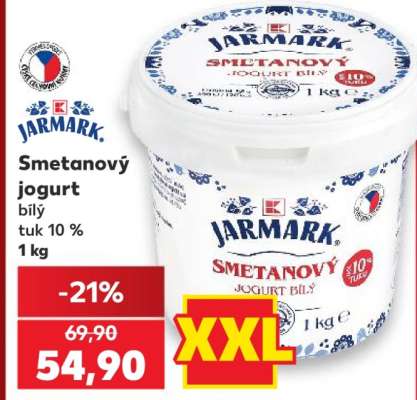 Smetanový jogurt bílý 10% 1 kg