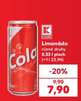 Limonáda různé druhy