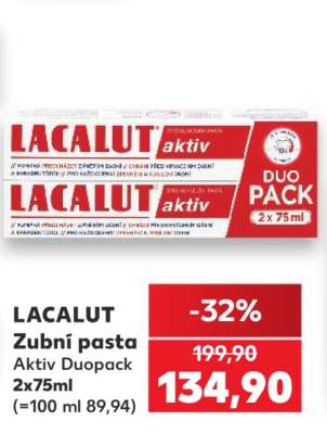 LACALUT Zubní pasta Aktiv Duopack 2x75ml