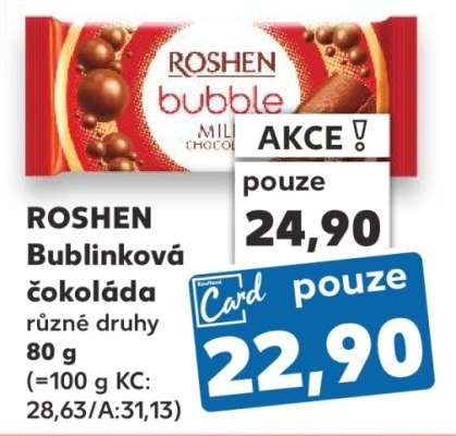 ROSHEN Bublinková čokoláda