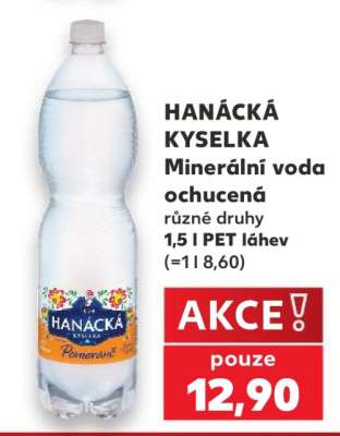 HANÁCKÁ KYSELKA Minerální voda ochucená