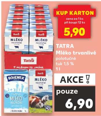 TATRA Mléko trvanlivé polotučné