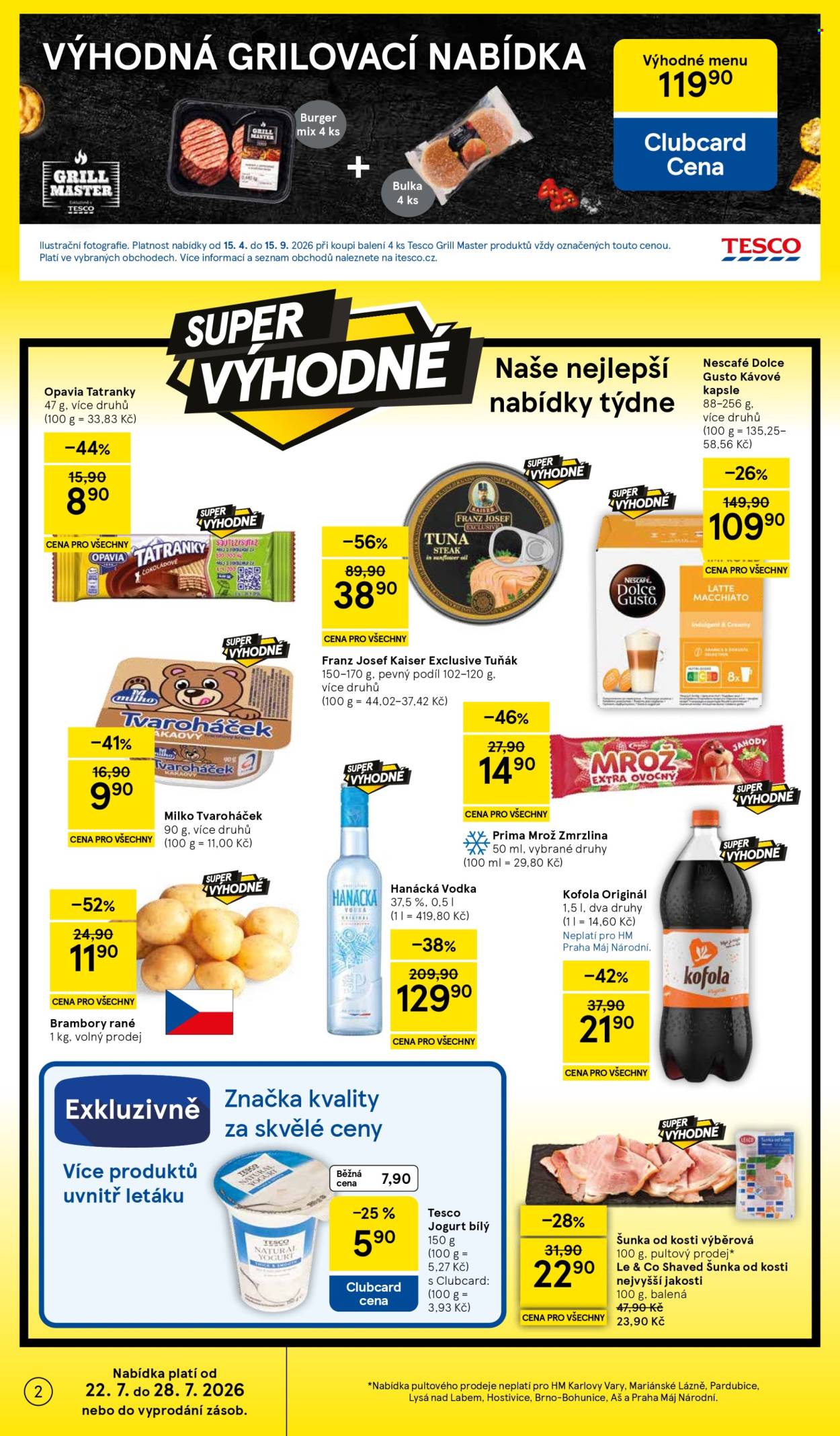 Leták TESCO - 22.7.2026 - 28.7.2026. Strana 2