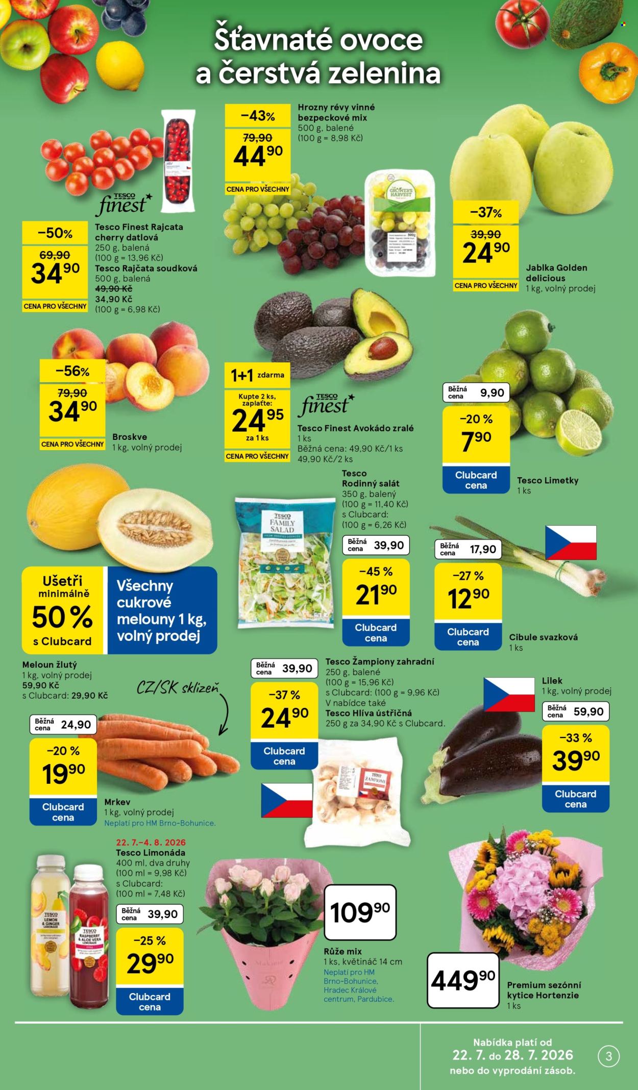 Leták TESCO - 22.7.2026 - 28.7.2026. Strana 3