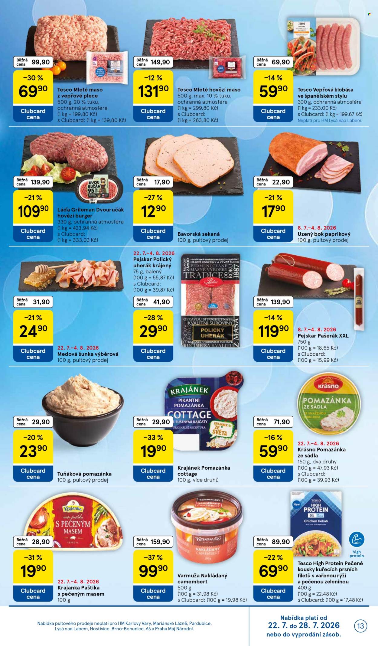 Leták TESCO - 22.7.2026 - 28.7.2026. Strana 13
