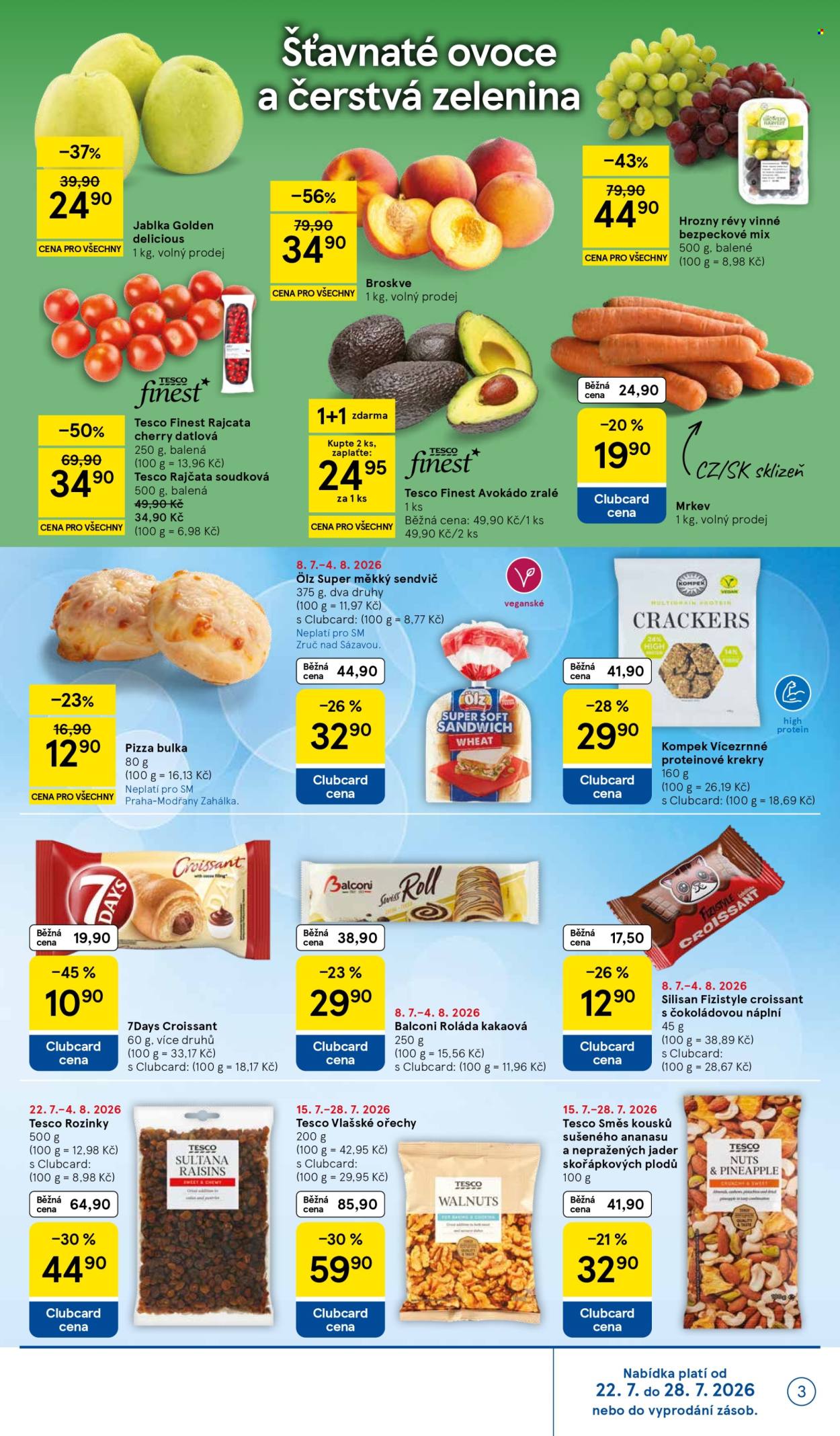 Leták TESCO supermarket - 22.7.2026 - 28.7.2026. Strana 3