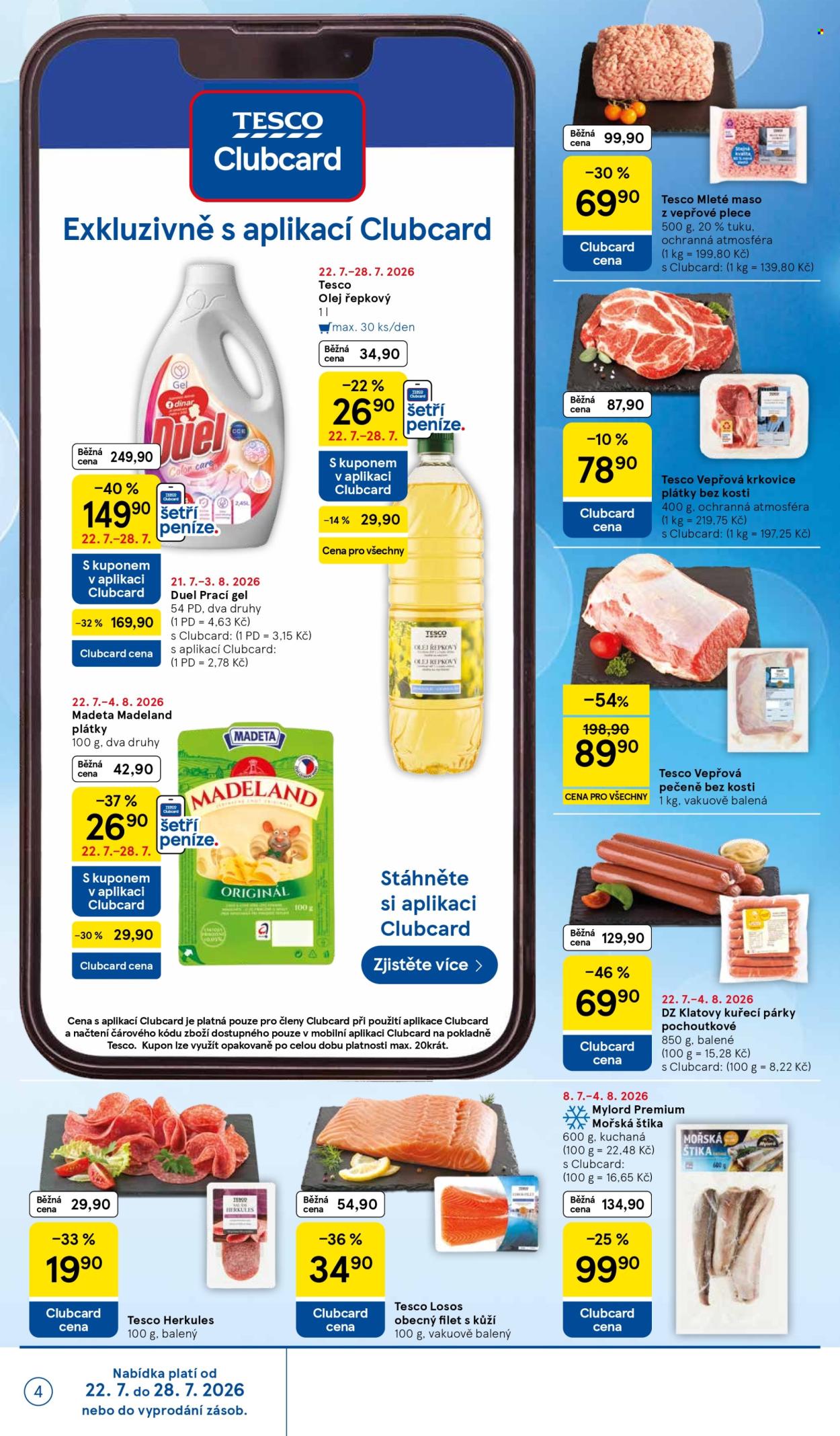 Leták TESCO supermarket - 22.7.2026 - 28.7.2026. Strana 4