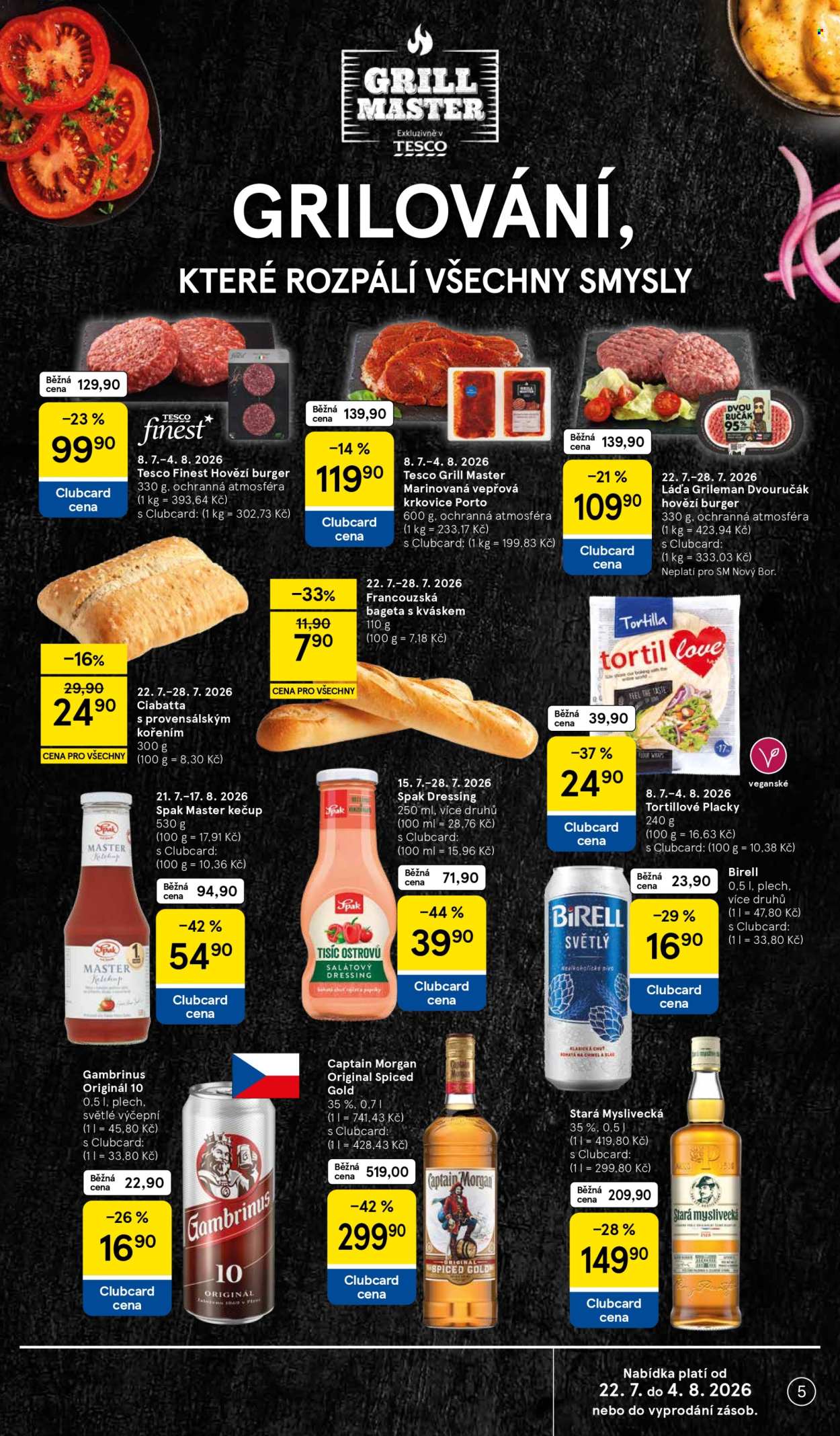 Leták TESCO supermarket - 22.7.2026 - 28.7.2026. Strana 5